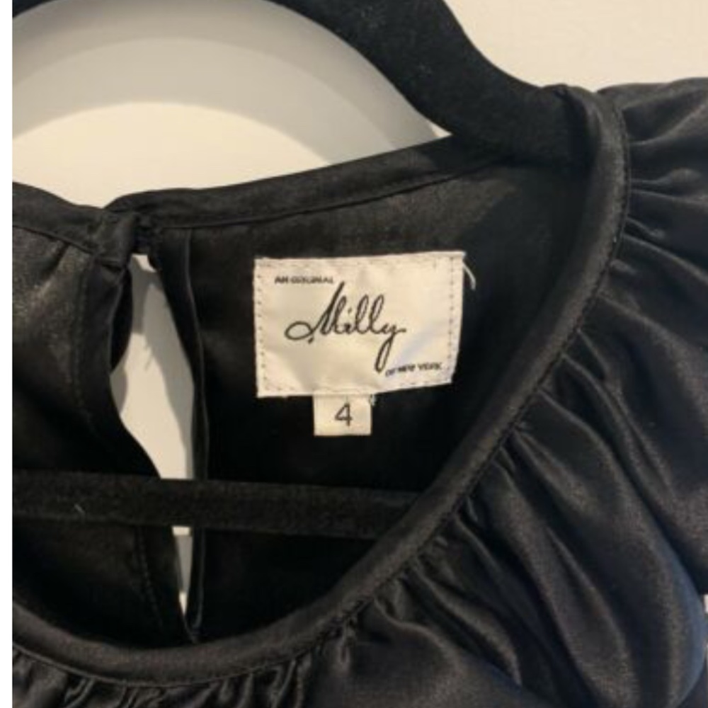 SOLD Milly Black Rosette Sleep Top 4 - Picture 4 of 5